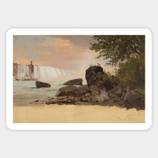 View of the Canadian Falls and Goat Island by Frederic Edwin Church Sticker